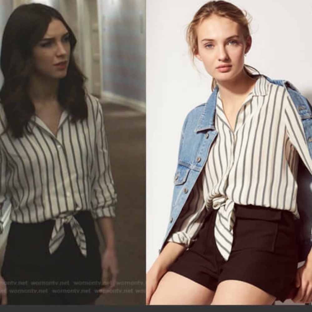 Sandro Eyton ecru and black colorway striped romper Size 36/US2-4 - Picture 14 of 15